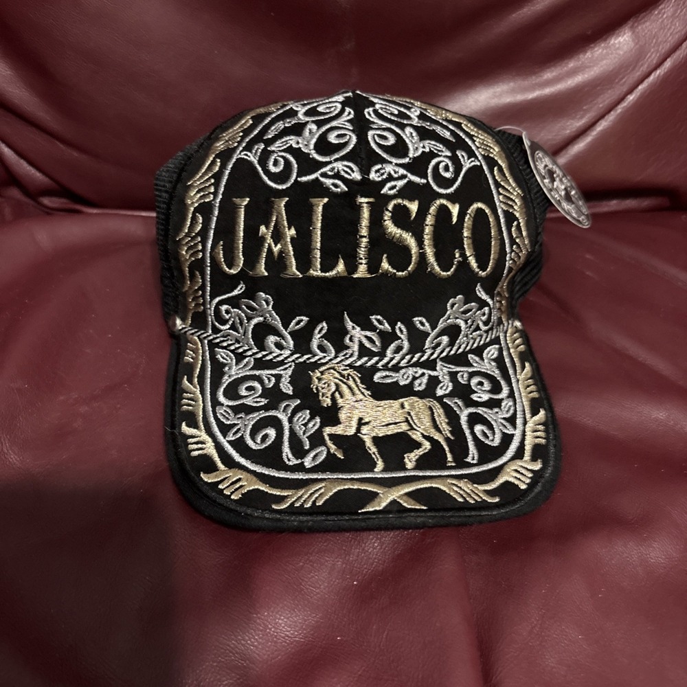 Cap Mexico Hat Artisanal Mesh Snap Back Mexico Jalisco de Mexico Rodeo Cowboy